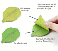 Notas Adhesivas con Forma de Hoja, Papel Creativo para Notas, Adhesivos Bonitos para Notas, Adhesivos Decorativos para Libros, Etiquetas para Mensajes DIY