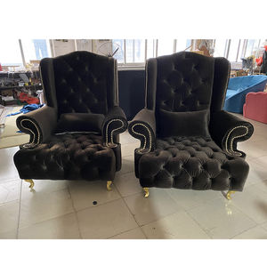 Canapé simple en <span class=keywords><strong>cuir</strong></span> matelassé, <span class=keywords><strong>fauteuil</strong></span> de luxe en acier inoxydable, style baroque ancien, mobilier de maison, style <span class=keywords><strong>anglais</strong></span> - Product Image 1