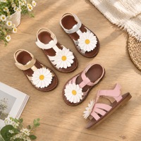 Sandales fleuries confortables pour filles, chaussures Daisy pour fêtes, spectacles, anniversaires et usage quotidien