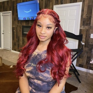 Peluca de Cabello Humano Virgen sin Pegamento, Ondas Profundas, Teñible, Venta al por Mayor, 13*4, Rojo Vino, Ondas Grandes, Balayage Realista, Peluca Larga HD con Capucha - Product Image 6