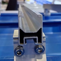 Rail de structure solaire en profilé d'aluminium, rail de montage de panneaux solaires, rail extrudé en aluminium pour support de montage solaire au sol