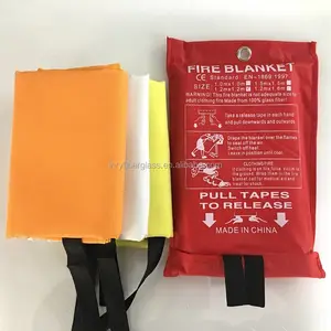 new safe fire fighting equipment Fireproof survival protection silicone coated fire blanket