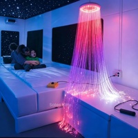 Lumière sensorielle interactive à cascade de fibres optiques à changement de couleur visuel pour salles multisensorielles, écoles et centres de thérapie