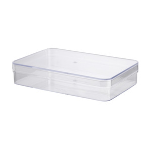 Boîte en plastique rectangulaire transparente avec couvercle, boîte de rangement multi-usages pour biscuits, pâtisseries, collations, cadeaux, présentation à domicile ou en magasin - Product Image 5