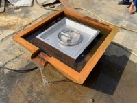 Table de foyer au propane sans fumée, écologique et résistante à la rouille, pour fontaine d'eau de piscine