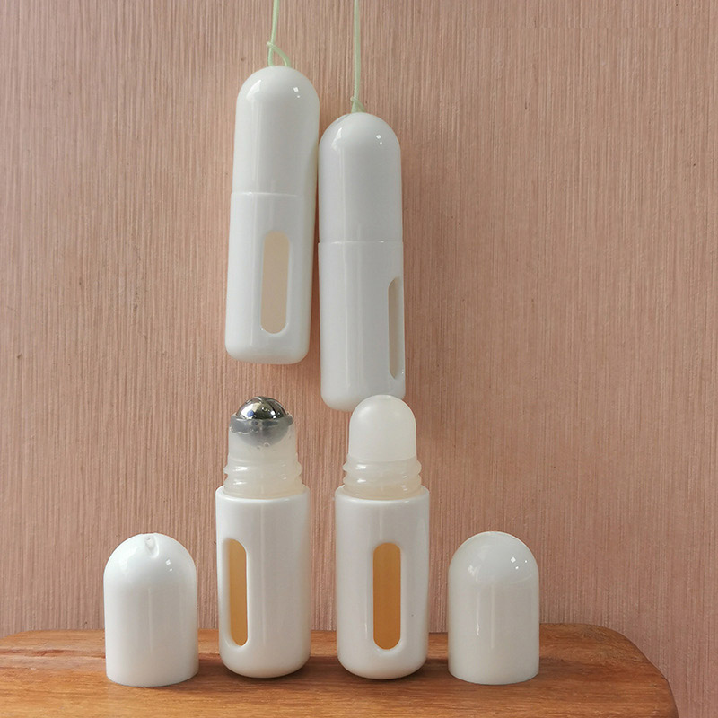 Double-deck 2ml 5ml 10ml Empty Refillable Roll On Bottles Essential oil Plastic Roller ball Bottles