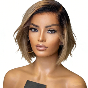 HQ Mixed Proc Discount Short Bob Pixie Cut <b>Human</b> <b>Hair</b> <b>Wigs</b> 150 Density Ombre Blonde Brazilian Remy <b>Hair</b> <b>Lace</b> <b>Front</b> Bob <b>Wigs</b> - Product Image 3