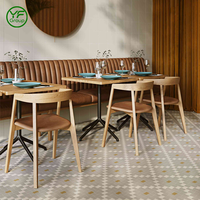 Meubles de restaurant de luxe commerciaux, table et chaises en cuir, banquette pour café, boutique, restaurant