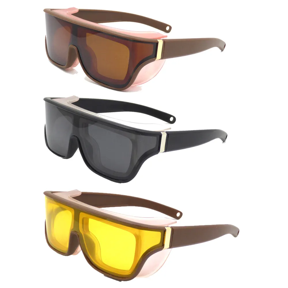 재고 다기능 원피스 TAC 편광 스포츠 선글라스 TR90 눈 포장 야간 실내 야외 스키 태양 안경