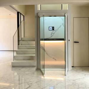 Трехэтажный безлифтовый (без шахты) жилой лифт с тяговым приводом переменного тока, безредукторный, с опциями из ПВХ и красивым выбором цветов - Product Image 1