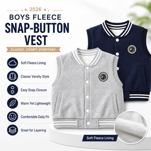 Nouveau Gilet Polaire Garçon 2026 – Veste <span class=keywords><strong>Sans</strong></span> <span class=keywords><strong>Manches</strong></span> Boutonnée Simple pour Enfants – Vêtement d'Extérieur Décontracté et Chaud pour l'Hiver – Couche Douce pour Superposer - Product Image 5