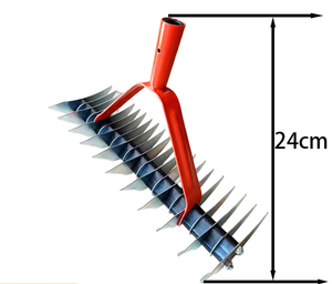 New Stainless Steel Lawn Dry Grass Leaf Rake Soil Turner Green Orange Garden <b>Tool</b> with Wheels Extension Pole <b>for</b> Garden Supplies - Product Image 6