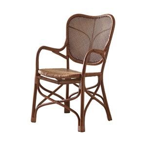 Chaise longue en rotin écologique personnalisable, chaise de salle à manger en rotin, style français, mobilier d'intérieur pour restaurant, café, balcon - Product Image 1