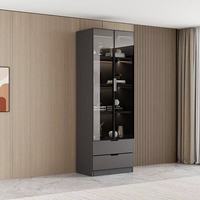 Armoire à vin moderne et minimaliste en métal ShangZheng SZ-702 personnalisée, autoportante, pour petites pièces, combinaison de luminosité et de luxe pour la vie quotidienne
