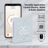 Termostato Inteligente WIFI Inalámbrico Programable de 16A para Calefacción por Suelo Radiante, Controlador de Temperatura