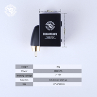Dragonhawk Mât sans fil Alimentation pour batterie de tatouage Connecteur RCA pour machine à tatouer stylo