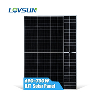 Panneau Solaire HJT de Type N 700W 710W 715W 720W 725W 730W, Panneaux Solaires Photovoltaïques Bifaciaux à Haute Efficacité