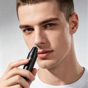 Nuevo diseño 2023, recortadora de vello nasal y de orejas a prueba de agua, manual, con batería OEM, para hombre. - Product Image 3