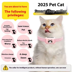 AI akıllı algılama kedi Barking yaka nazik titreşim ayarlanabilir güvenli ve insancıl eğitim malzemeleri için kapalı/açık kediler - Product Image 2