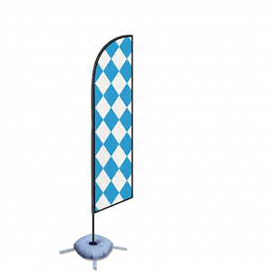 Banderas de playa personalizadas con impresión publicitaria, tipo gota de plumas, de 11 pies, sublimación de tinta, doble cara, tipo Swooper, bandera de plumas personalizada - Product Image 1