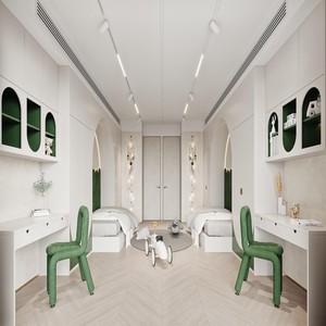 Armoire sur mesure double BALOM pour chambre à coucher, avec double rangement et double design, pour garçons et filles jumeaux - Product Image 6