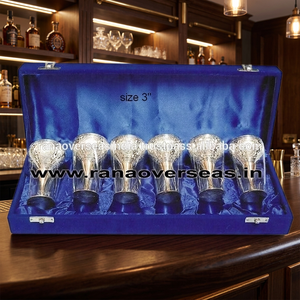 Juego de Seis Copas de Vino de Metal de Latón Plateado Vintage con Grabado, para el Hogar, Hotel, Restaurante, Boda, Vajilla para Fiestas - Product Image 3