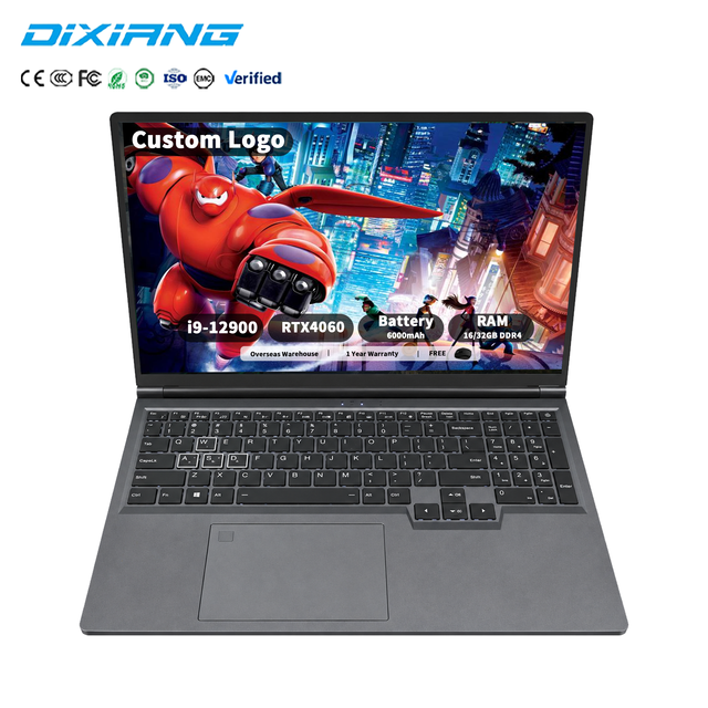 DIXIANG 16 Inch Portatil Gaming Laptops Gaming Laptop Rtx 4060 Core I9 12900H Rtx Business Custom Logo China Laptops Low Price