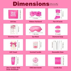 Custom logo Promotional Rose Red Series Car <b>Cup</b> Straw Brush Eye Mask Bathing Set for New Year Christmas Party Present Gift Idea - Product Image 3