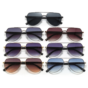 Nuevas Gafas de Sol de Diseño para Hombre con Logotipo Personalizado, Montura Completa, Protección UV, Lentes Ovaladas con Degradado - Product Image 5