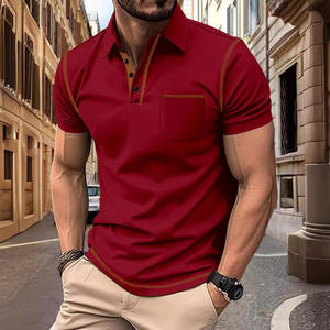 Maglietta con colletto da uomo con <span class=keywords><strong>Polo</strong></span> a maniche corte da uomo con Top Top blased Top blased camicie Casual - Product Image 5