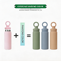 Boîte cadeau personnalisable, bouteille d'eau, bouteille de boisson sportive, gourde isotherme en acier inoxydable avec support magnétique pour téléphone portable pour l'extérieur