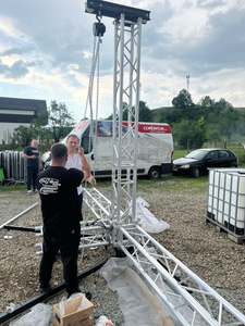 Sistema de armazón de techo de aleación de aluminio, armazón de techo de aluminio con pernos de escenario, armazón de iluminación para conciertos, escenario móvil para conciertos - Product Image 3