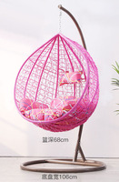 Fauteuil suspendu en forme de nid d'oiseau personnalisé, résistant aux UV, en rotin PE
