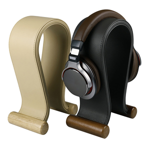 Penyangga Headphone Kulit Walnut, Rak <span class=keywords><strong>Display</strong></span> Headphone untuk Komputer dan Game, Aksesoris Penyangga Headphone - Product Image 6