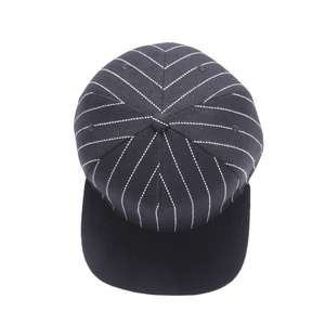 Custom Design Woolen Brim 2 Tone 5 Panel Acrylic Pinstripe Snapback Hat High Quality Adjustable Snapback <b>Cap</b> - Product Image 3
