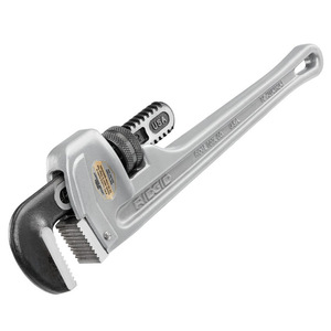 Llave de tubo recta Ridgid con mango de aluminio, 10 pulgadas, mandíbula ajustable, grado industrial - Product Image 2