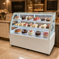 Vitrine réfrigérée intégrée pour gâteaux à la crème avec dimensions personnalisées 2-8 ° C