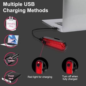 Custom Logo COB LED <b>Bicycle</b> Rear <b>Light</b> USB Rechargeable 4 Modes Promotional Gift High Brightness Universal Fit Safety Lamp - Product Image 4