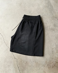 Pantalones Cortos Bermuda de Algodón de Color Sólido para Hombre, Cintura Media, Cordón Elástico, Pantalones Cortos Casuales de Punto Transpirables - Product Image 3