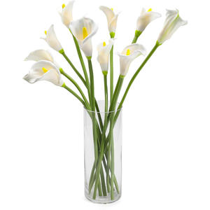 Mini Lirios de Cala Artificiales de PU, Ramo de Lirios de Cala de Tacto Real para Decoración de Bodas y Hogar - Product Image 1