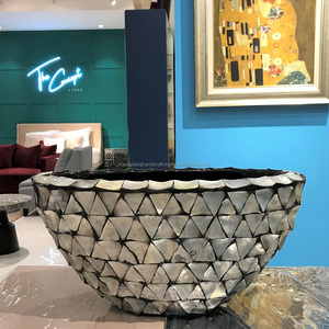 [2021] Vase de sol Huong Dang de haute qualité, extrêmement élégant, mosaïque de coquillages, fait main au Vietnam, vase en nacre, décoration d'intérieur - Product Image 5