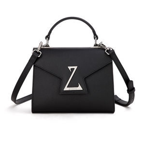 Popular Top Layer Cow Leather Custom Fashion Design Womens <strong>Black</strong> Leather Backpack - Product Image 1