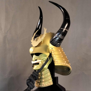 Armure traditionnelle japonaise de samouraï, casque, armure de <span class=keywords><strong>Minamoto</strong></span> Yoshitsune, tenue de festival, accessoires de télévision - Product Image 1