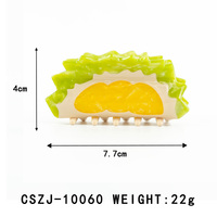 YIYI Pince à cheveux en acétate de haute qualité en forme de durian de 7,7 cm, pince à cheveux hawaïenne, logo personnalisé disponible, accessoires créatifs pour cheveux pour femmes