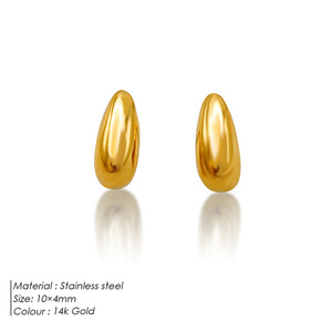 Drop Shaped Design <b>Earrings</b> Stainless Steel Gold <b>Silver</b> <b>Earrings</b> <b>for</b> <b>Women</b> Uionen 452 - Product Image 6