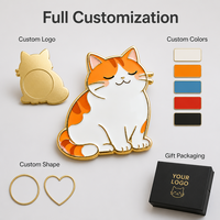 Broches en métal peintes à l'émail personnalisées, badges décoratifs en forme de chat, adaptés aux cadeaux d'entreprise et aux accessoires vestimentaires