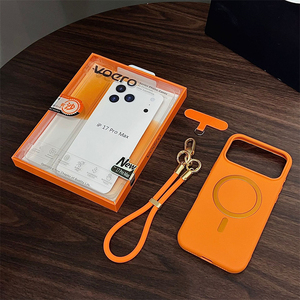 เคสโทรศัพท์แม่เหล็กแบบด้านสำหรับ iPhone 17 16 Pro Max พร้อมสายคล้องซิลิโคน ปุ่มสัมผัสกล้อง ป้องกันการกระแทก ฝาหลังแข็ง - Product Image 3