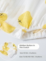 Combinaison pour bébé nouveau-né, sans manches, style princesse, 100% coton, motif citron et carotte, pour filles