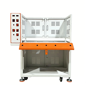 هيكل طاولة عمل متين لتخزين المعدات والتشغيل، مصنوع من الصفائح المعدنية، لمختبرات الليزر والمختبرات المدرسية ومواقع الاختبارات - Product Image 3