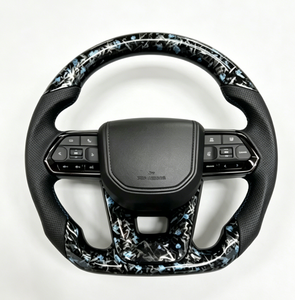 Volante de Coche Personalizado de Fibra de Carbono y Cuero Perforado para Toyota, Estilo GR, <span class=keywords><strong>Control</strong></span> Multifunción para Land Cruiser, Prado, Hilux - Product Image 2